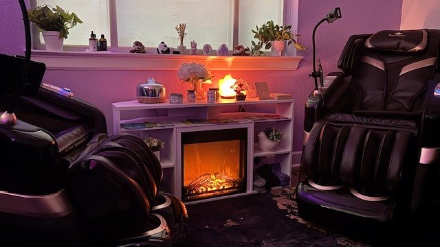 Massage chairs in the Mosaic Relaxation Room